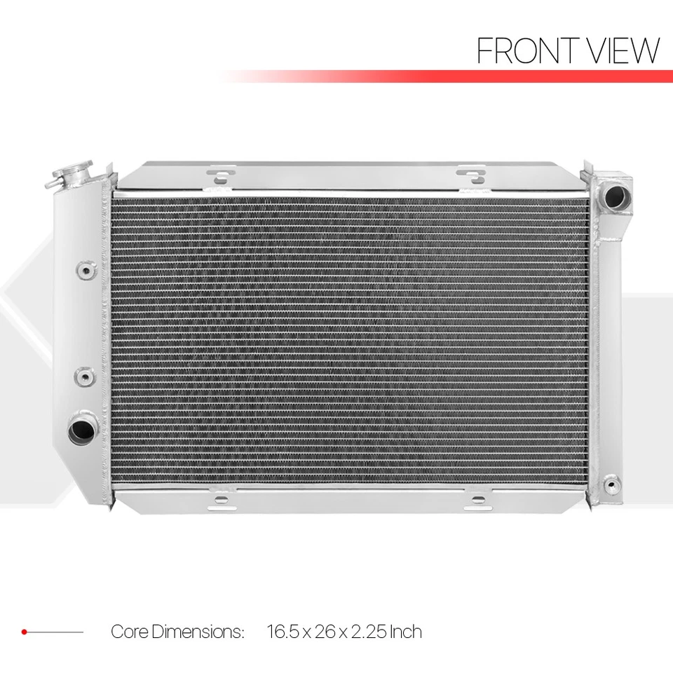 Radiador de rendimiento de aluminio de 3 filas para 69-73 LTD/Mustang/Cougar/Ranch Wagon V8 Foto 3 de 4