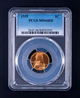 1935 Lincoln Wheat Small Cent Copper PCGS MS66 RD WB501