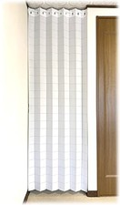 Accordion Curtains Plain White Room Divider Curtains Long Partition Privacy Heat