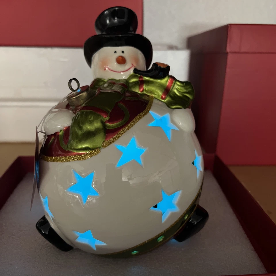 Luminary Frosty Snowman 圣诞节 QVC 家庭反射灯假日 2011 装饰 — 第 2/4 张图片