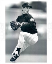 1993 Press Photo MLB Colorado Rockies All-Star Pitcher Andy Ashby - rkf13787