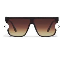 NEW Rare Quay Nightfall golden brown Sunglasses with Brown Gradient Lenses