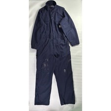 Carhartt Sz Medium S FR Flame Resistant Navy Blue Workwear Coveralls Jumpsuit