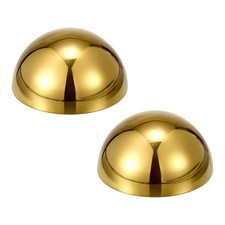 2pcs 2.4" Stainless Steel Hollow Mirror Polished Hemisphere Ball, Golden