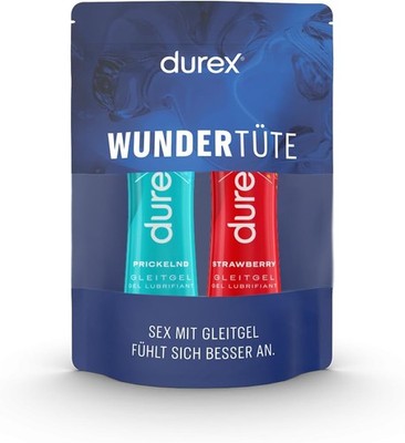 Durex Play Gleitgel Ausprobierpaket | Prickelnd & Sweet Strawberry (2 x 50ml)