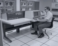 UNIVAC 1106 Computer at NASA Lewis Center 1973 View 8x10 photo print