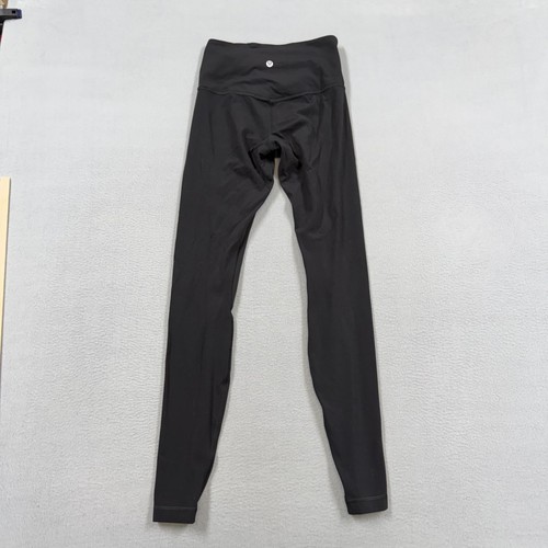 Lululemon Leggings Womens 4 Black High Rise Yoga Twist Waist Athletic Gym - Picture 4 of 8