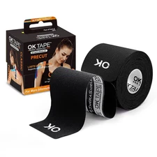 Kinesiology Tape 10 Inches Precut, 20 Strips, Cotton Elastic Athletic Tape Latex
