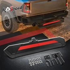 Black/Red Stainless Steel 35"L X 6.25"W Tailgate Tow Hitch Step Bar 2" Receiver