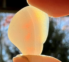 Cute Triangle w/Blush Of BlueOpalescent Multi Real Davenport Beach Sea Glass