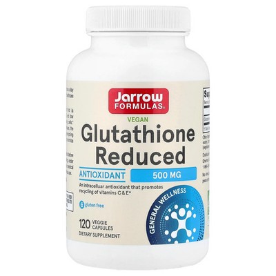 Vegan Glutathione Reduced, 500 mg, 120 Veggie Capsules