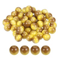 50Stk Gold Tiger Eye NatüRliche Steinperlen 10Mm Runde Lose Perlen