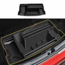 For Benz C-Class 2022-2024 Tailgate Trunk Storage Box Decor Cover 1PCS ABS Black