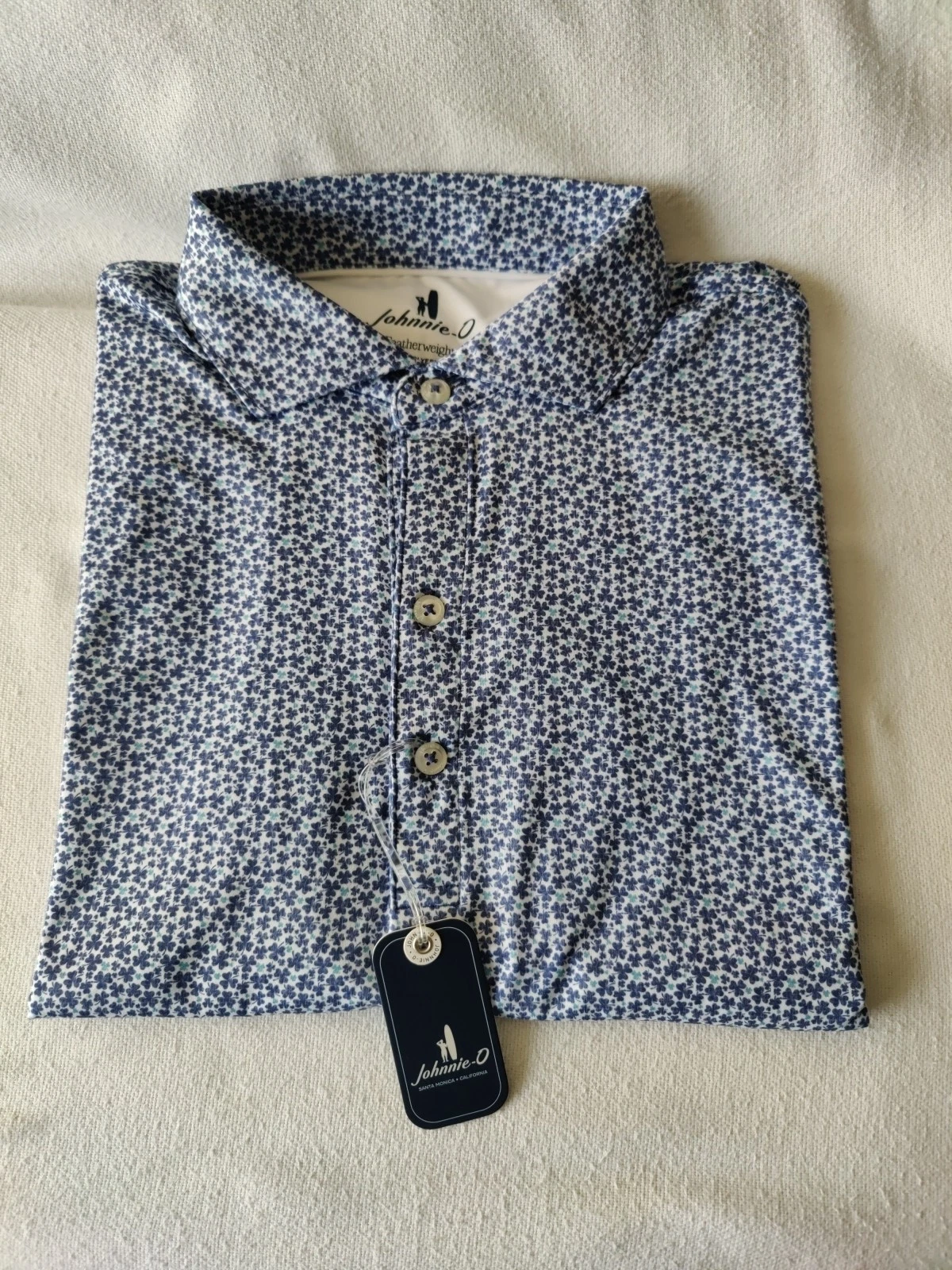 NWT SMALL Johnnie O Four Leaf Featherweight Polo MSRP $110