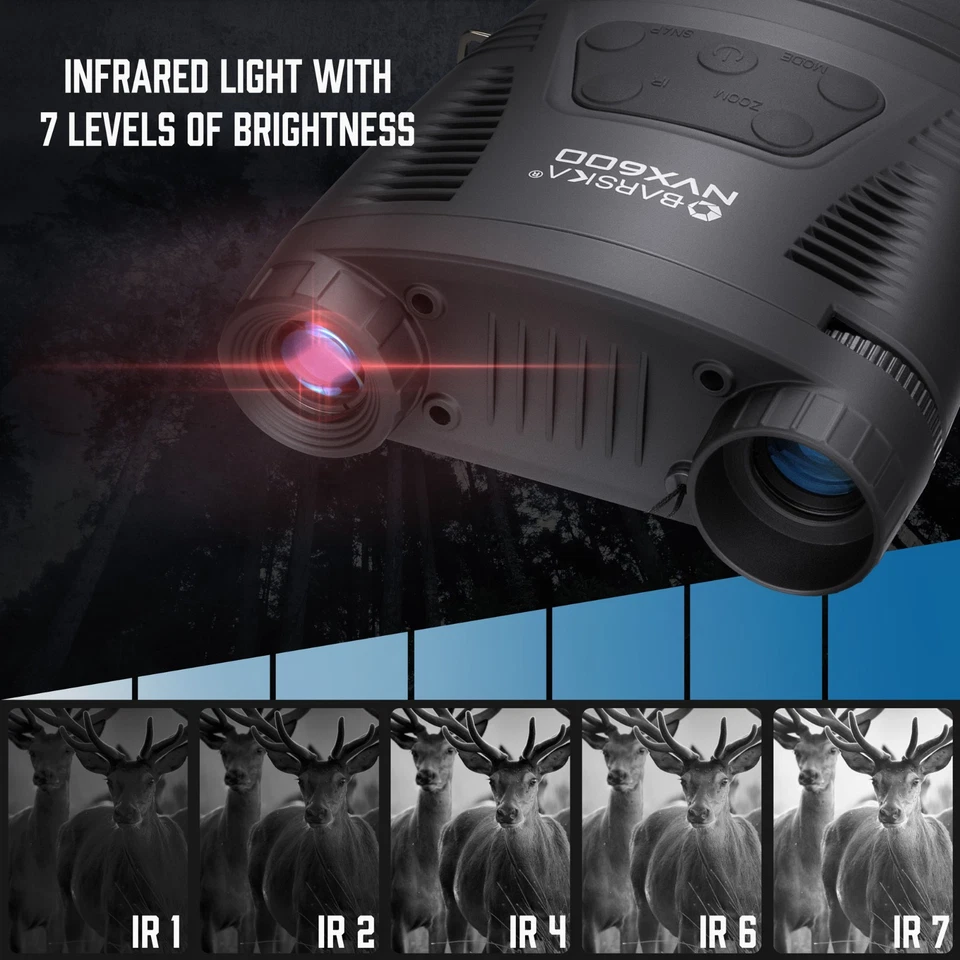 Barska NVX600 Visión Nocturna Infrarrojo Binocular Óptica Alcance USB / SD Tarjeta Grabación Foto 3 de 4