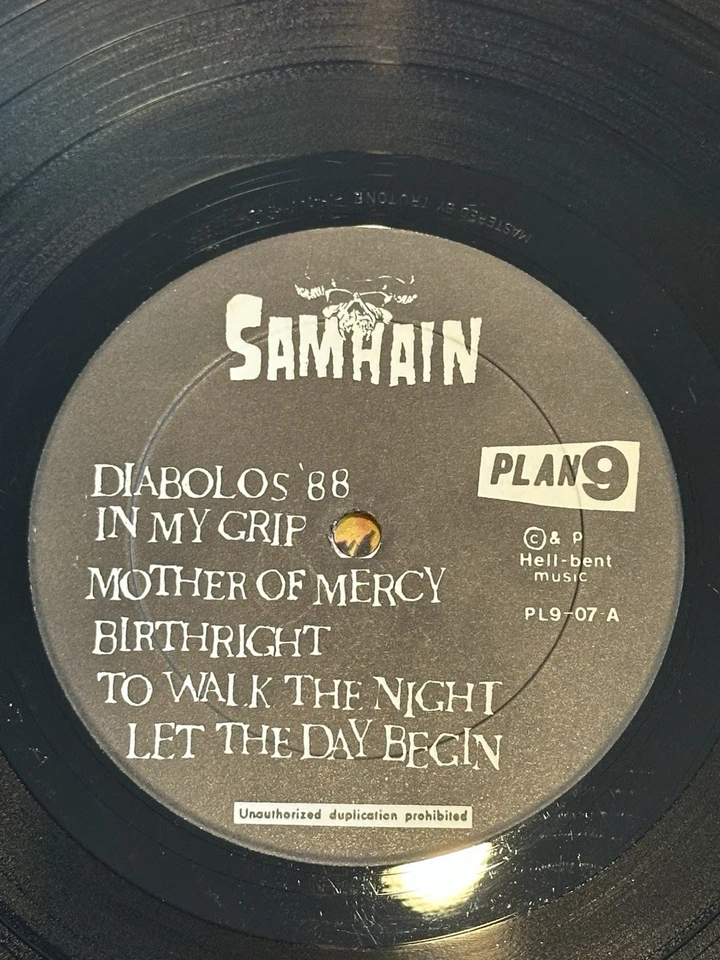 SAMHAIN November Coming Fire LP 1986 First Pressing w/o Insert VG MISFITS - Image 4 of 4