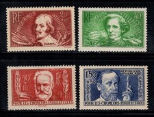 TIMBRES France 1936 n°330/333, Chômeurs intellectuels , série complète, neufs **