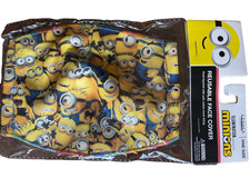 Face Cover Mask Illumination Minions Multi Color One Size Will Fit Adult 14 Pcs.