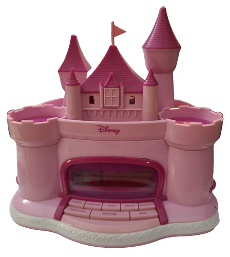Walt Disney Princess Castle Pink Am Fm Radio Alarm Clock Music/Dome Light Works