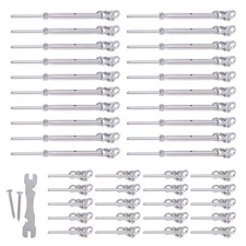 20pcs 1/8" Stainless Steel Cable Railing Hardware System Kit for Deck Stair Post