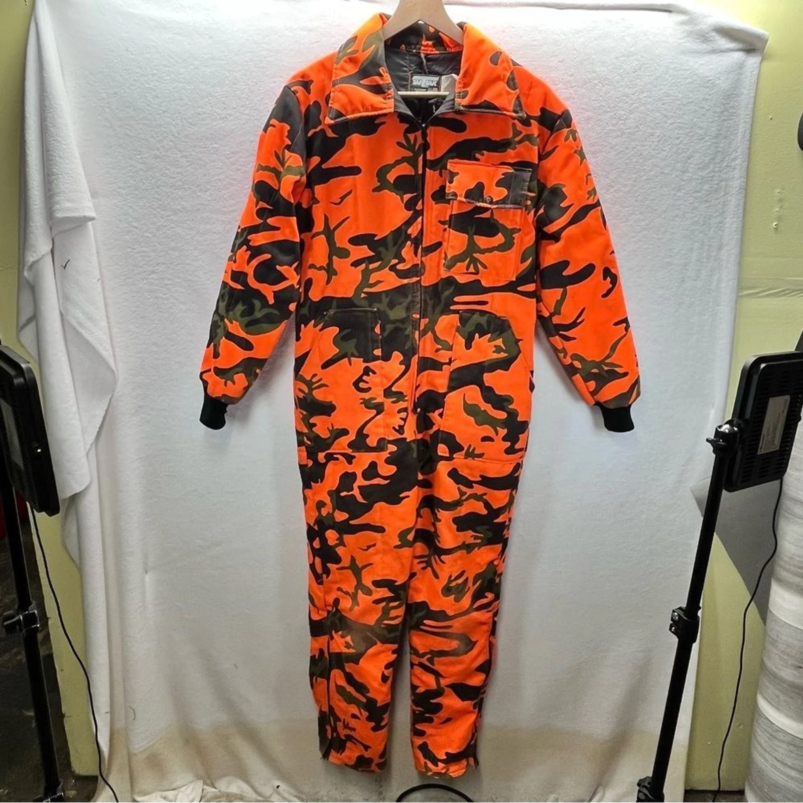 SafTBak Orange Camo Hunting Overalls Boys L Hunt outdoors Winter