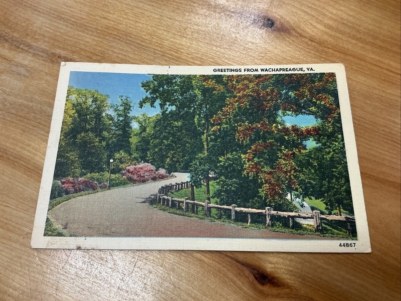 1948 Vintage Postcard Greetings From Wachapreague, Va.