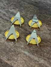 NEW STAR TREK ENTERPRISE FOUR PACK 4 PIECES BADGE PIN COSPLAY HALLOWEEN COSTUME 