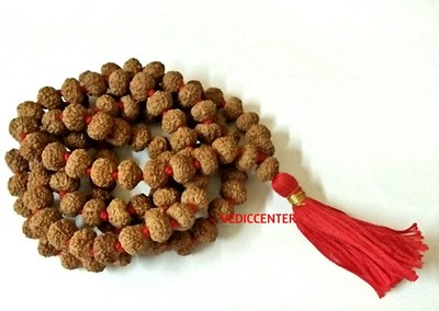 Rare 9 Mukhi Rudraksha Mala Rare Durga Shakti Mala 109 Beads Lab Certified