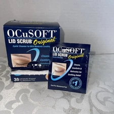 OCuSOFT Lid Scrub Original Pre-Moistened Pads for Irritated Eyelids Exp 8/2025
