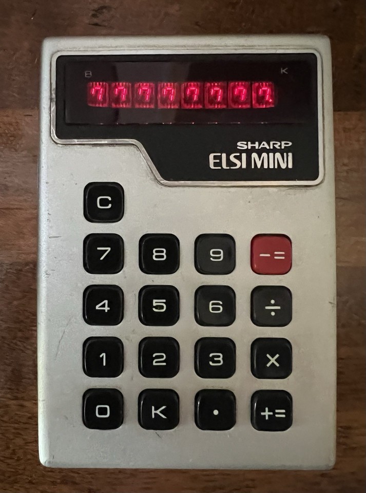 The ELSI Mini is one of the earliest credit-card-sized calculators ever made — a genuine 1970s miniaturization marvel that still works.