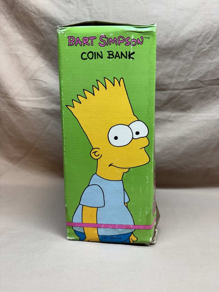 Vintage 1990 Bart Simpson Coin Bank 9” NIB the Simpsons | eBay