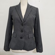 BANANA REPUBLIC size 4 PETITE Classic Blazer Navy Blue Work Office Career