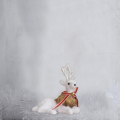 Weihnachten weißer Hirsch Weihnachten Hirsch Skulptur Geschenk Weihnachten Elch Figur für