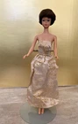 Vintage 1962 Barbie Midge Bubble Cut Brunette Gold Dress Mattel Japan