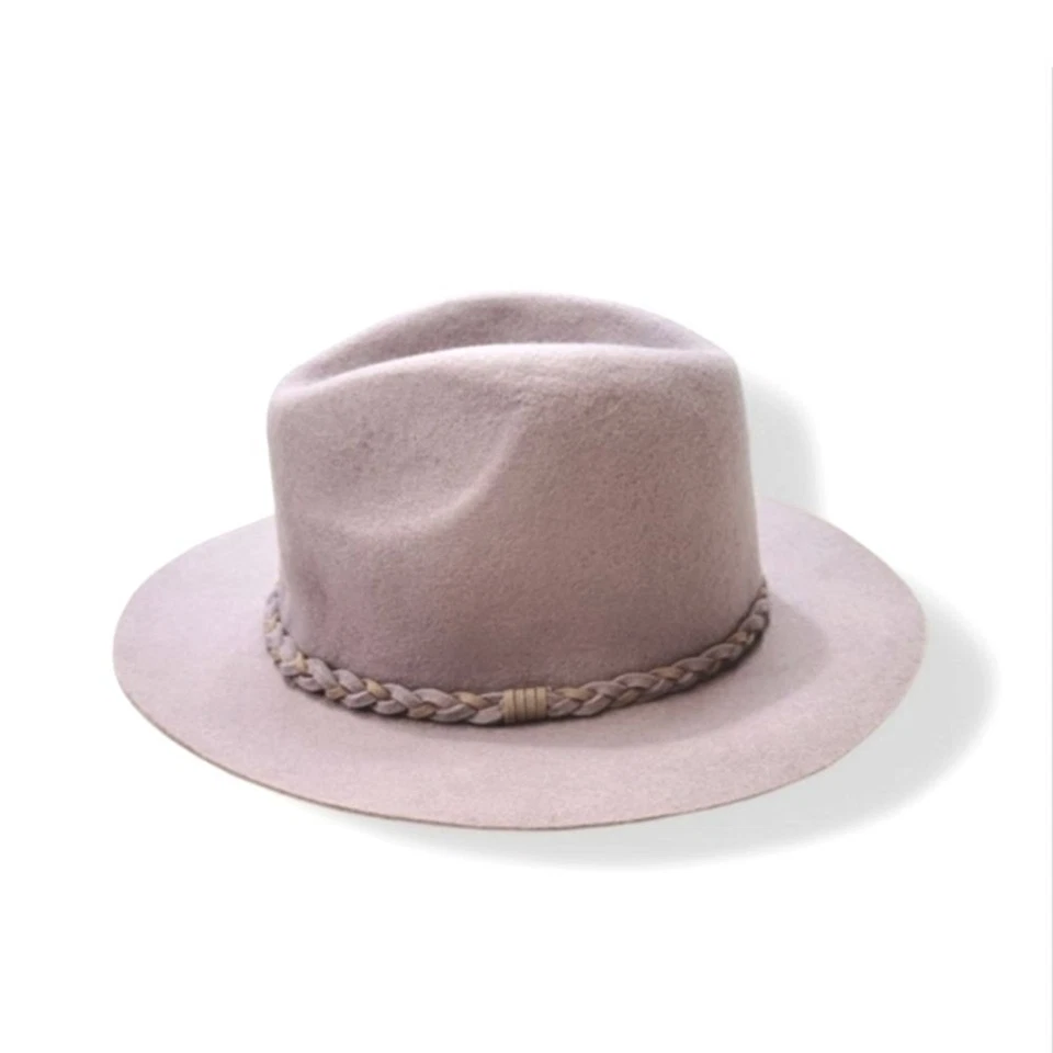 NUEVO APT. 9 Sombrero de fieltro Fedora flojo 100 % lana con bandas en estilo gris WАP61НTO8 Foto 3 de 4