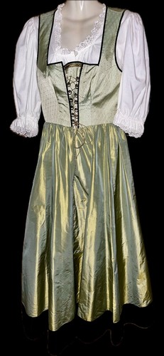 Tostmann Luxus Festtagsdirndl Braut Trachtenkleid Bodenlang 40 Dirndl Incl Bluse - Bild 5 von 9