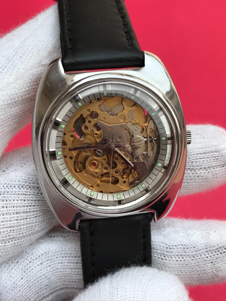 Vintage Citizen Skelton Automatic 21 Jewels 8060A Japan Men's
