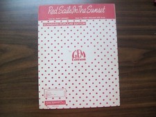 Red Sails In The Sunset - Sheet Music - 1935 - By Hugh Williams - 657 