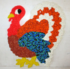 Popcorn Plastic Pumpkin Thanksgiving Turkey Decoration