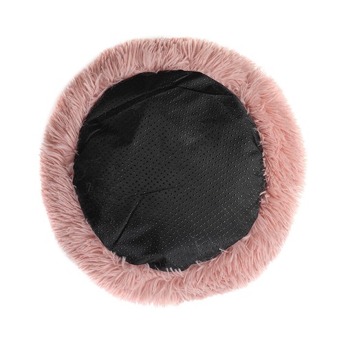 Round Plush Donut Pet Dog Cat Bed Fur Cuddler Warm Soft Puppy Calming Bed Kennel - Picture 6 of 65
