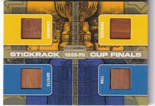 2021 STICKRACK 1969-70 CUP FINALS CASHMAN/CHEEVERS/GOYETTE/HALL GAME USED STICKS