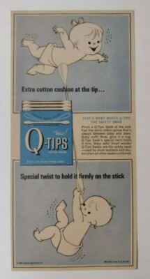 1965 Q-Tips Cotton Swabs Advertisement