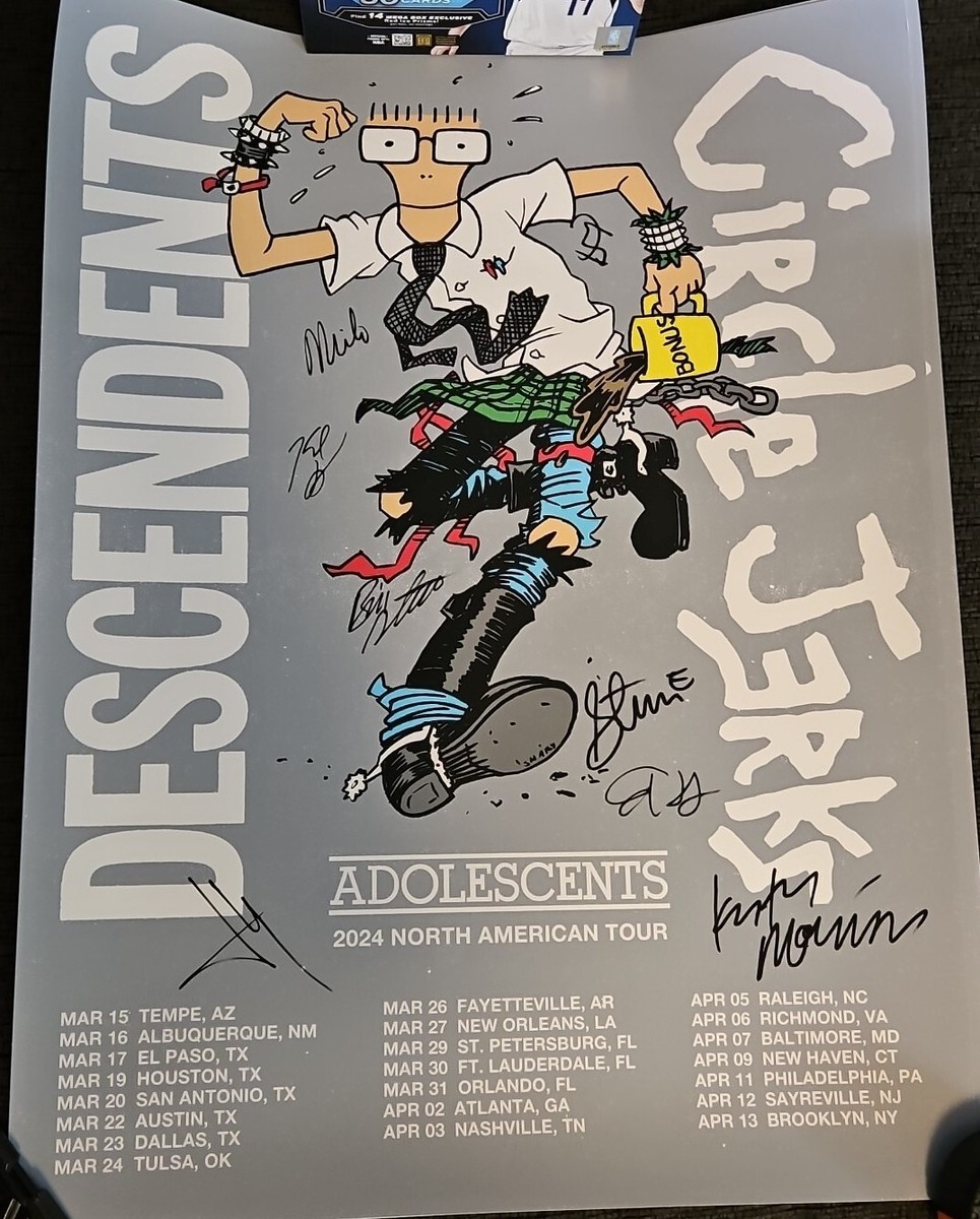 Descendents Circle Jerks 18x24 Signed Limited Edition Poster Milo