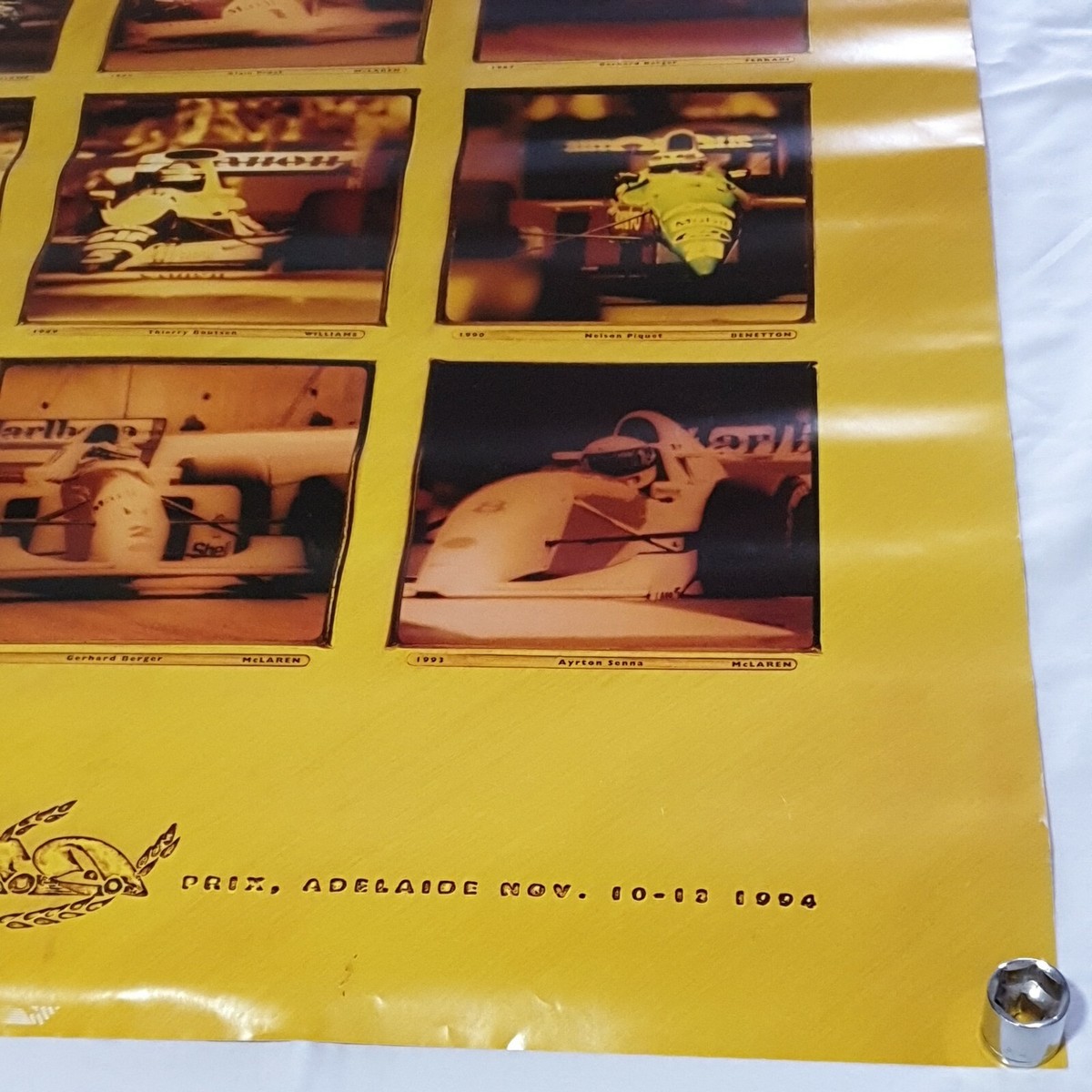 Affiche Grand Prix Adelaide 1994 – 10 Ans De F1, Ayrton Senna, Bon état