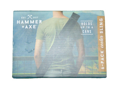 HAMMER + AXE 6 Pack Cooler Sling Insulated Interior Hold 6 Cans