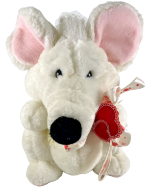 Vintage 24K Polar Puff Special Effects White Mouse Rat Plush# 4146