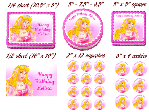 SLEEPING BEAUTY Princess Aurora Edible cake topper image decoration | eBay