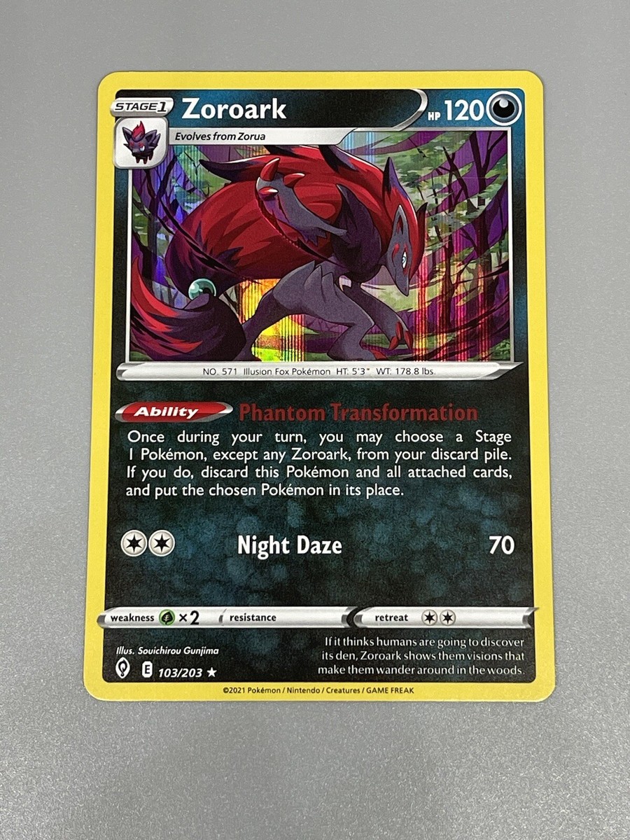 Zoroark Pokemon Evolving Skies TCG 103/203 Rare Holo | eBay