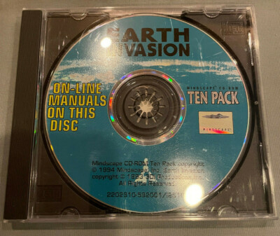 Earth Invasion - 1994 PC Computer CD Mindscape Video Game (Disc Only) VERY NICE!