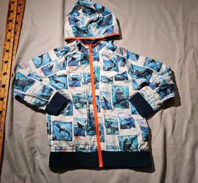 Sharks 365 Kids Garanimals Jacket Youth Size 7 Blue Reversible Fullzip Hoodie 